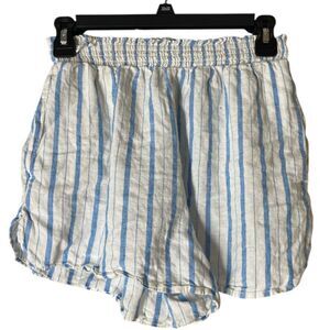 Aerie Blue White Striped Shorts Womens Sz XS Beachy Feminine Girly Pull On